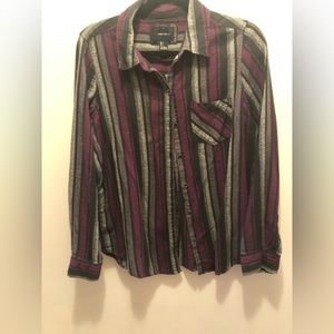 Forever 21 Striped Button Up Shirt